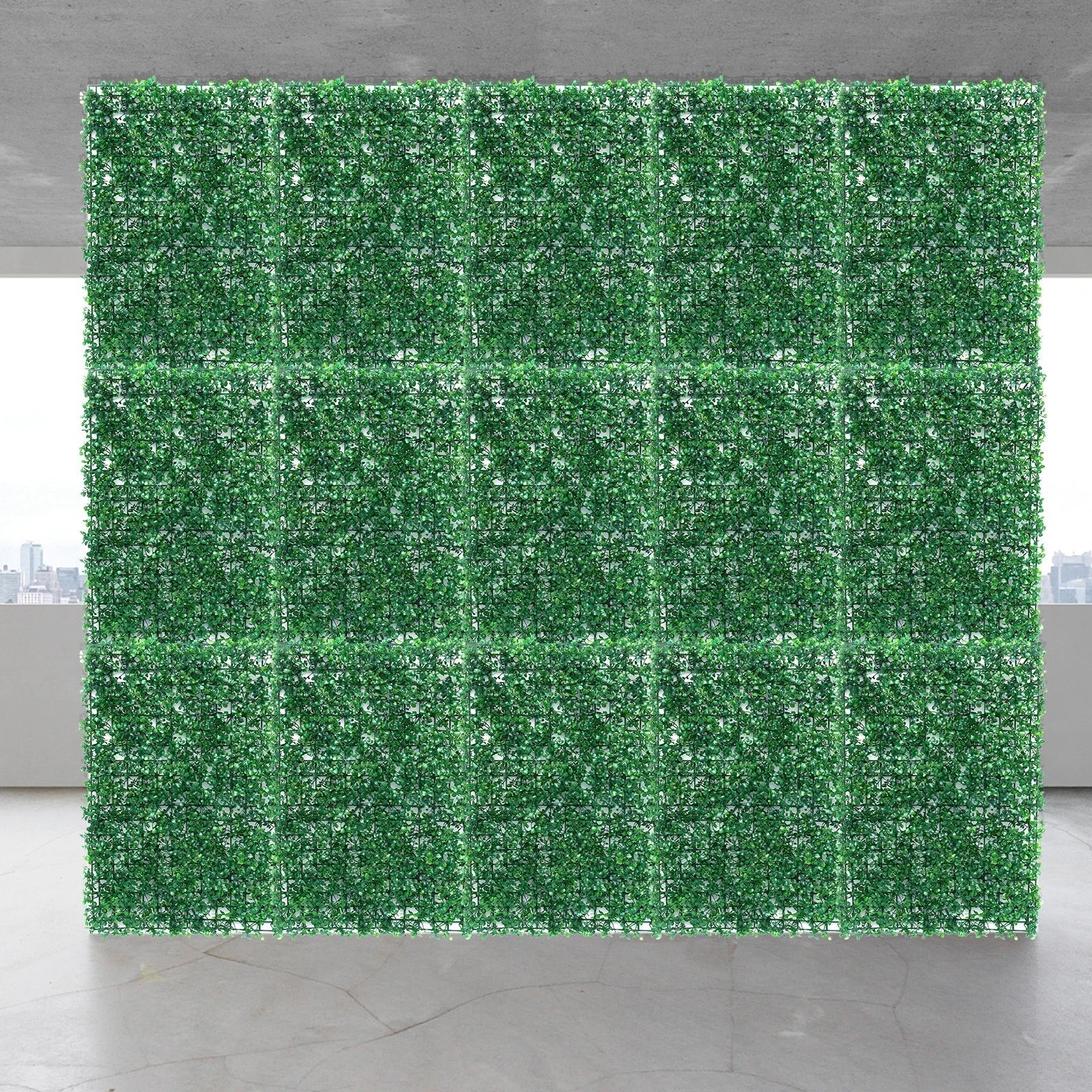 12PCS Luxury Artificial Grass Panels 60X40X4Cm PE Green Privacy Fence Wall for Outdoor Garden Patio Yard Decor Easy Install